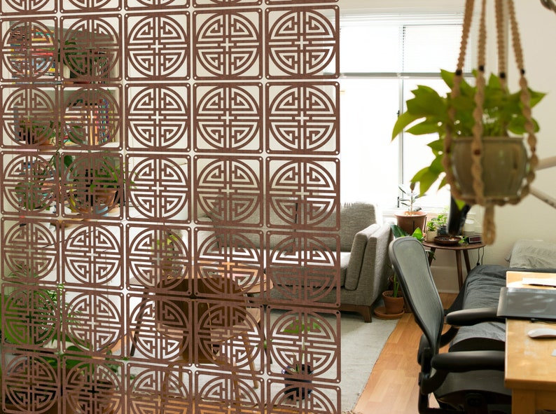 Interior Partition Modular Wall Panels Screen Wooden Etsy