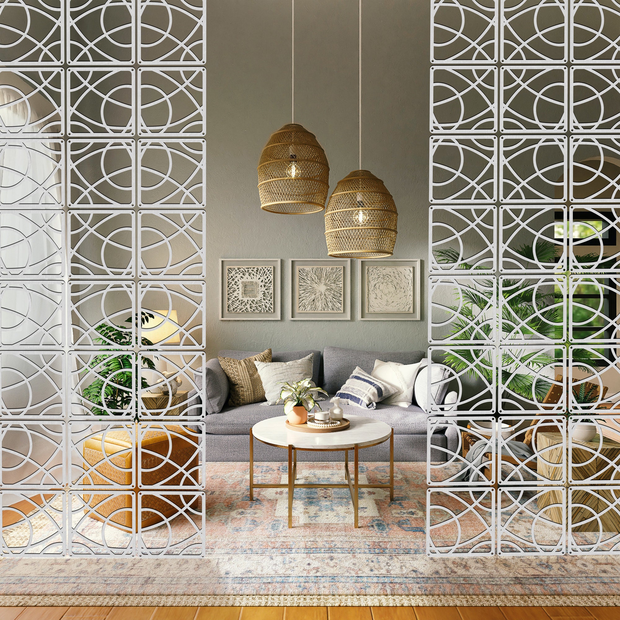 TESUGN Lot De 12 Séparateurs De Pièce à Suspendre - 40 X 40 Cm - Pour