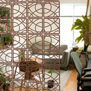 Room Divider Panels, Hanging Room Separator, Ceiling Hanging Partition, Privacy Screen, Wooden Modular Wall, Suspended Separating Screen