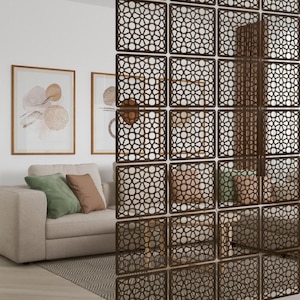Hanging room divider panels, Wooden decorative screen, Wall divider, Room divider, Privacy screen indoor, Privacy Partition, Room Separator