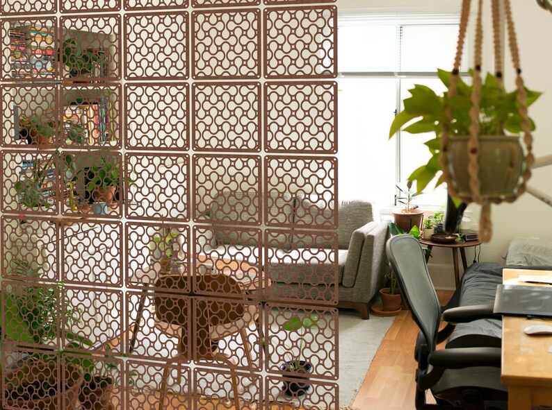 Hanging Screen Room Divider Modern Interior Room Partition Etsy