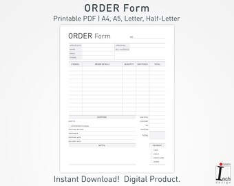 Modello di modulo d'ordine per piccole imprese: Tracker delle vendite stampabile (PDF compilabile)