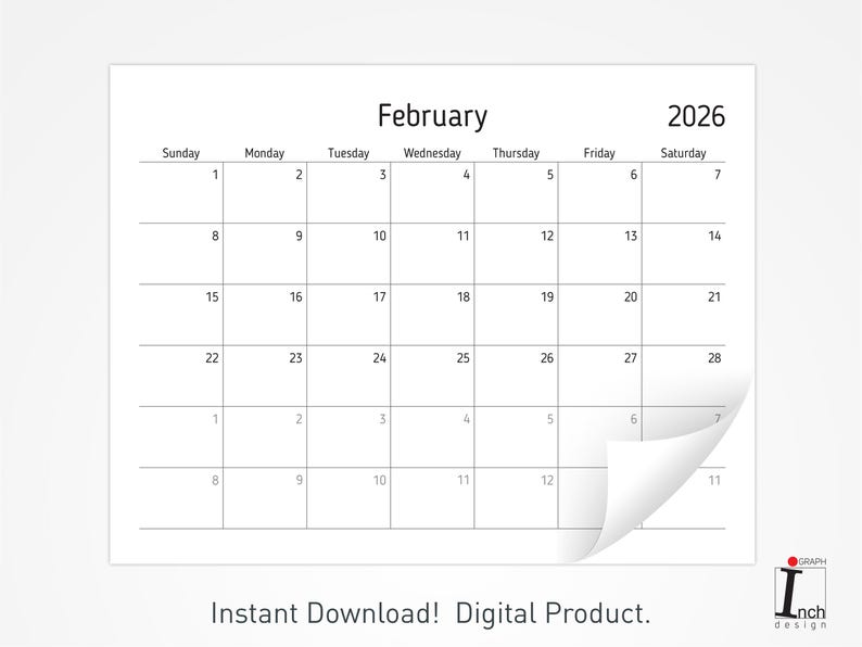 2026 Printable Desk Calendar | Minimalist Calendar | Monthly Planner | Student Organizer image 2