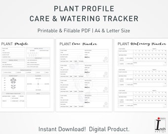 Printable Plant Care Journal: Houseplant Tracker (Fillable PDF)