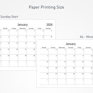 2026 Printable Desk Calendar | Minimalist Calendar | Monthly Planner | Student Organizer image 10