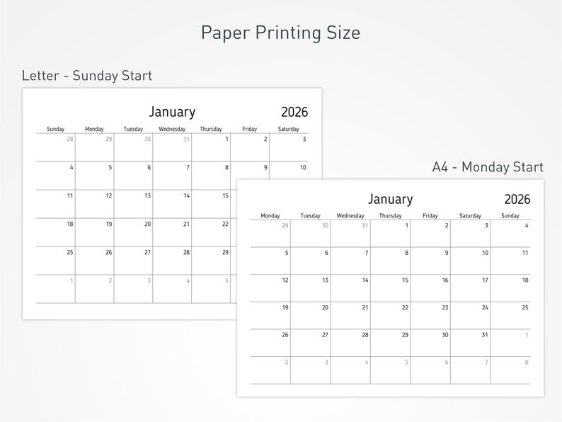 2026 Printable Desk Calendar | Minimalist Calendar | Monthly Planner | Student Organizer image 10