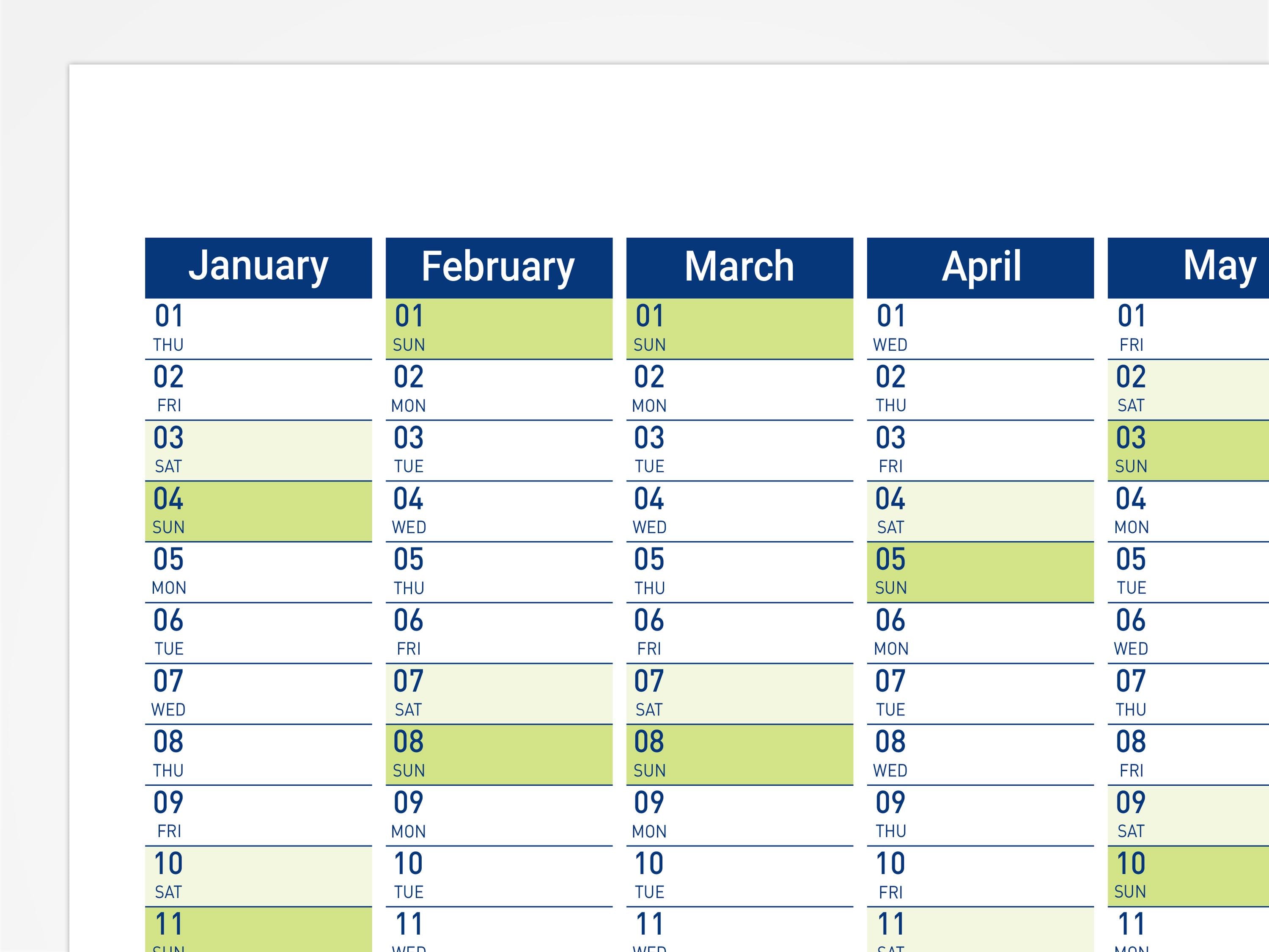 2026 Printable Wall Planner With Minimalist Design, Large Wall Calendar