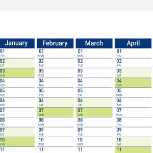 2027 Printable Wall Planner with Minimalist Design, Large Wall Calendar for Office and School image 2