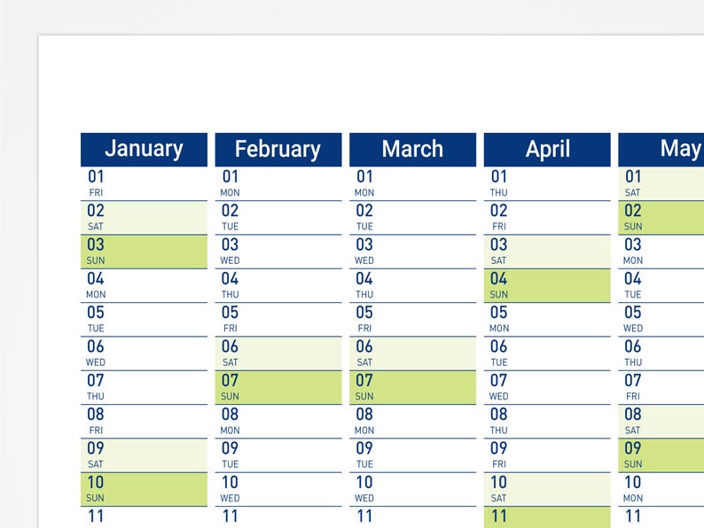 2027 Printable Wall Planner with Minimalist Design, Large Wall Calendar for Office and School image 2