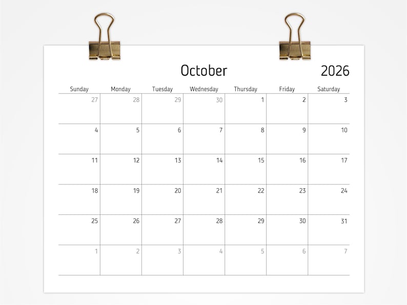 2026 Printable Desk Calendar | Minimalist Calendar | Monthly Planner | Student Organizer image 5
