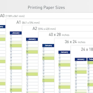 2026 Printable Wall Planner with Minimalist Design, Large Wall Calendar for Office and School image 5