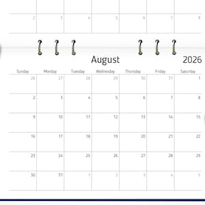 2026 Printable Desk Calendar | Minimalist Calendar | Monthly Planner | Student Organizer image 4