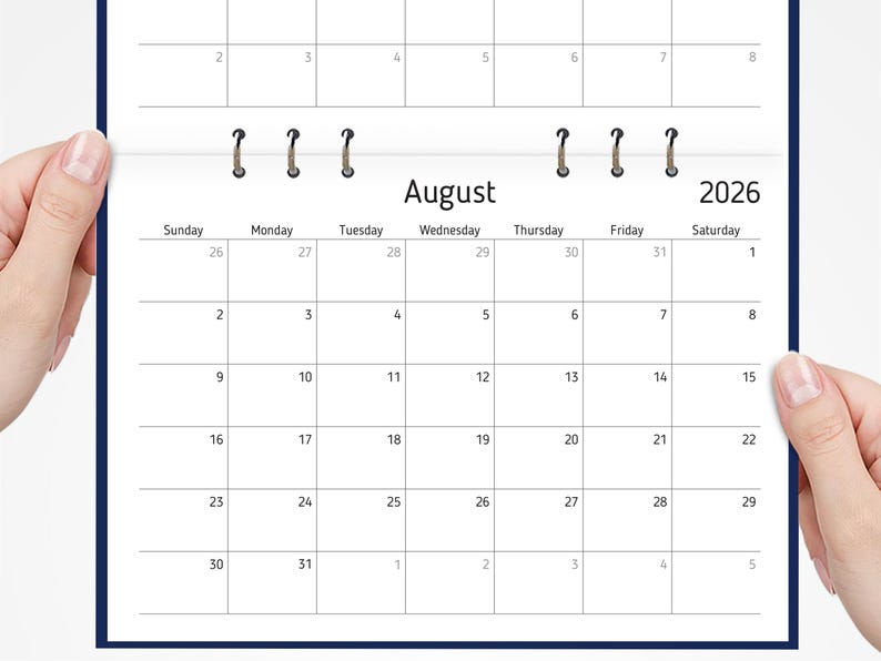 2026 Printable Desk Calendar | Minimalist Calendar | Monthly Planner | Student Organizer image 4