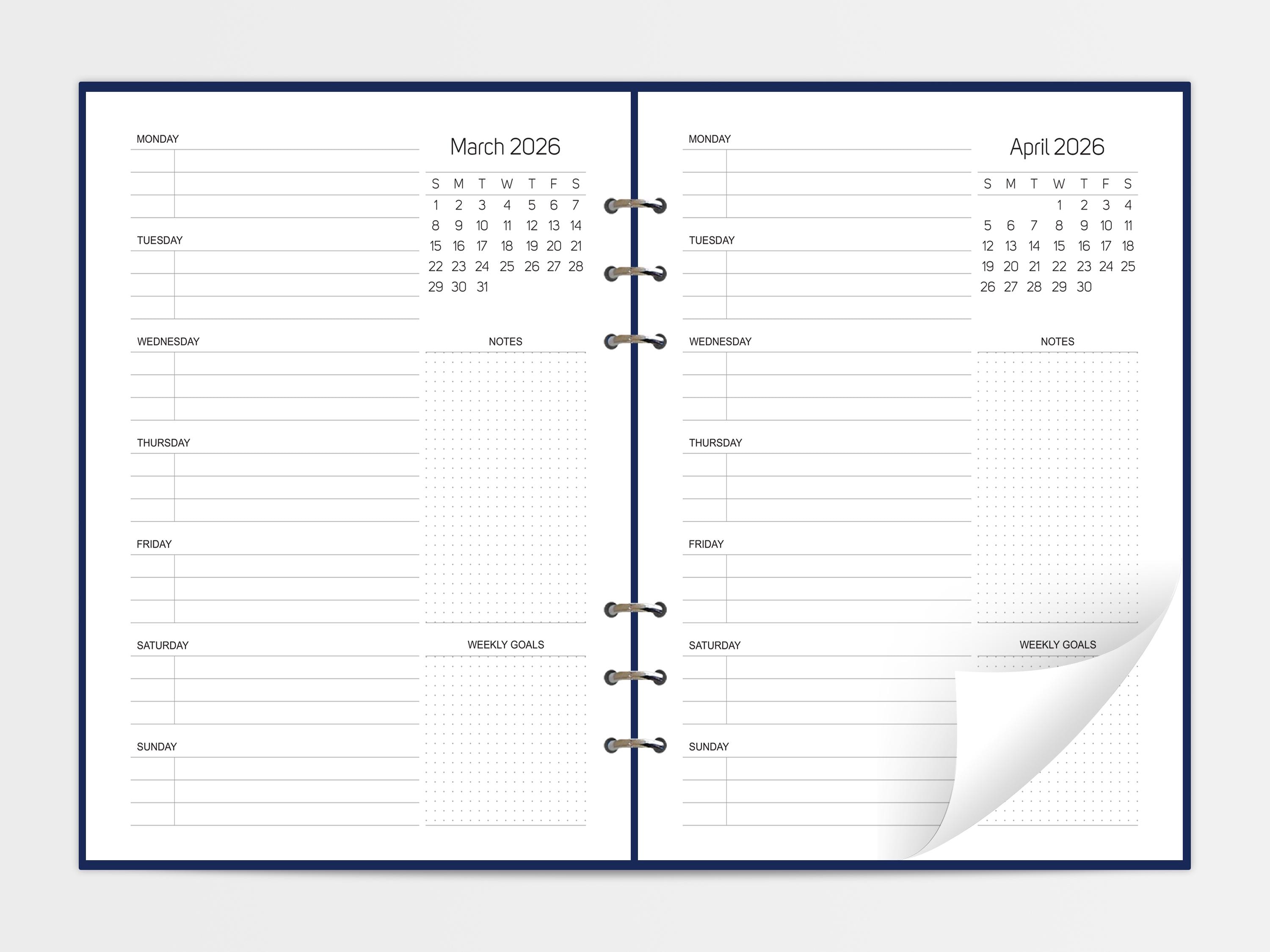 2026 Weekly Planner Printable (PDF) – Minimalist Weekly Organizer With ...