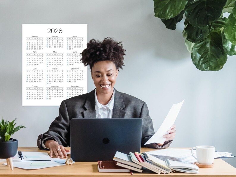 2026 Printable Calendar | Minimalist Calendar | One Page Calendar for Wall image 10