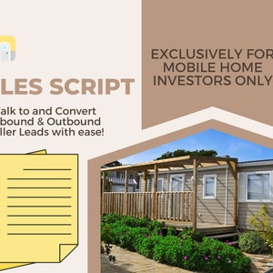 Mobile Home Investor Sales Script | Easily Negotiate With Sellers