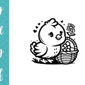 Kip SVG-bestanden met de hand getekend/kip SVG/haan/baby shower kleding/kleine kip vector/kunst aan de muur/voor kinderen/draw/Kid