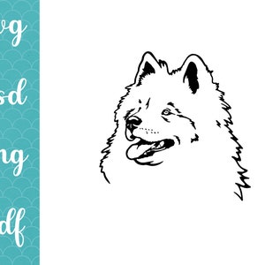 SAMOYED SVG camisa Clipart vector Archivos para Cricut Nordic Dog raza siberiana perro loco mamá amante perro blanco