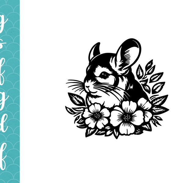 Chinchilla SVG Cute Sticker PNG Cut file Clipart Shirt Designs