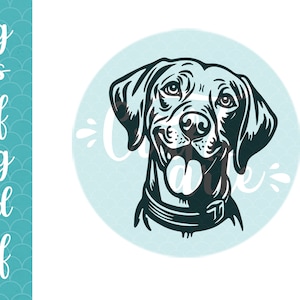 Vizsla Weimaraner Ungarisch Vektor-Schnittdatei Porträt wallart Cricut-Dateien guck ein boo Hund