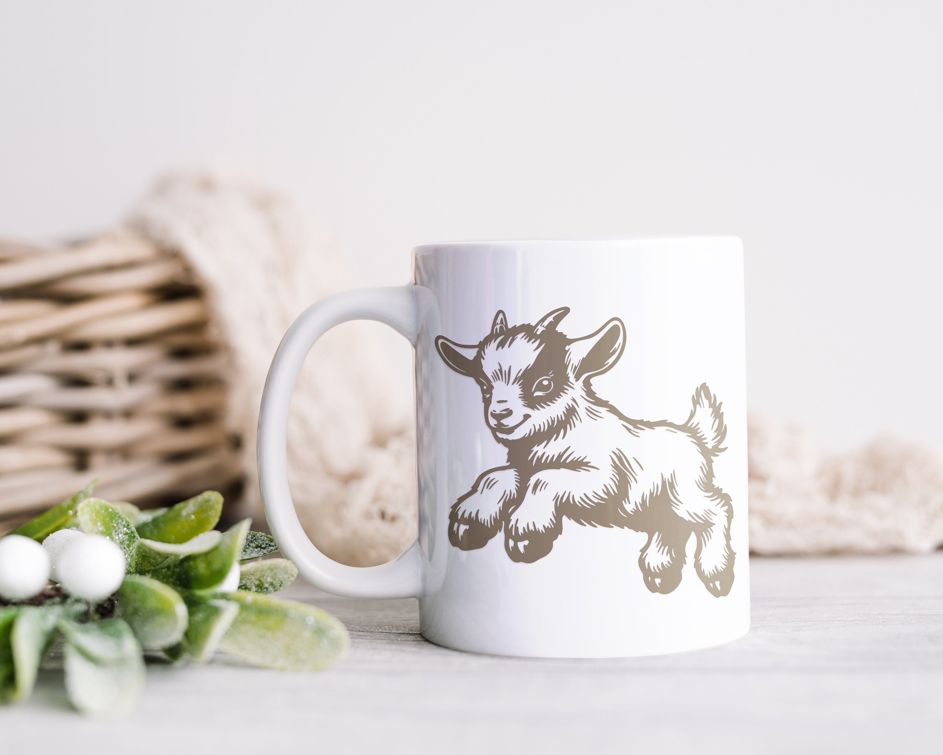 Baby Goat SVG Bundle, Cute Goat Clipart, Farm Animal SVG, Goat Head ...