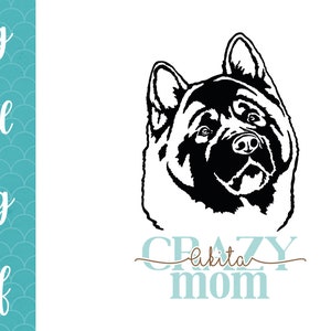 Amerikanische Akita Mama Sublimation SVG Akita Clipart Liebhaber Shirt Design Akita Mama