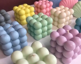 Bubble candle, 100% soy wax candle, minimalist aesthetic candle, home Decor ,hand Poured Scented Candle ,Gift, aesthetic christmas gift,
