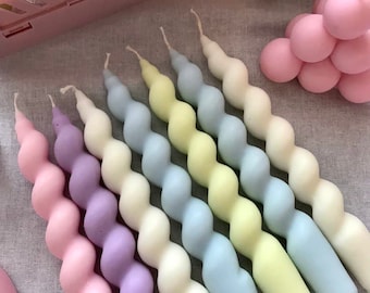 PILLAR TWISTED candle,soy wax, spiral candle, twist candle,  christmas decor, home decor,minimalist aesthetic candle,candles, scented candle