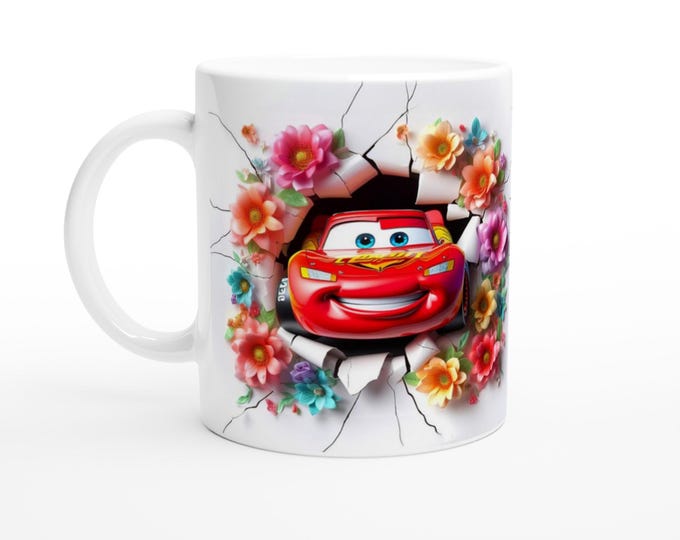 Disney Pixar Cars Mug | Cute Ceramic Coffee Cup | Fun Gift for Kids & Adults