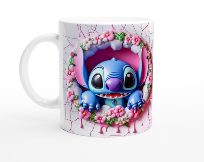 Stitch Disney Character Mug - 11oz Ceramic Coffee Cup - Perfect for Disney Lovers
