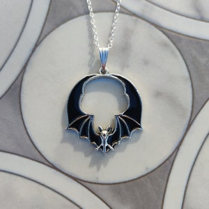 Goth Bat Necklace Gothic Bat Necklace Silver Goth Charm Necklace