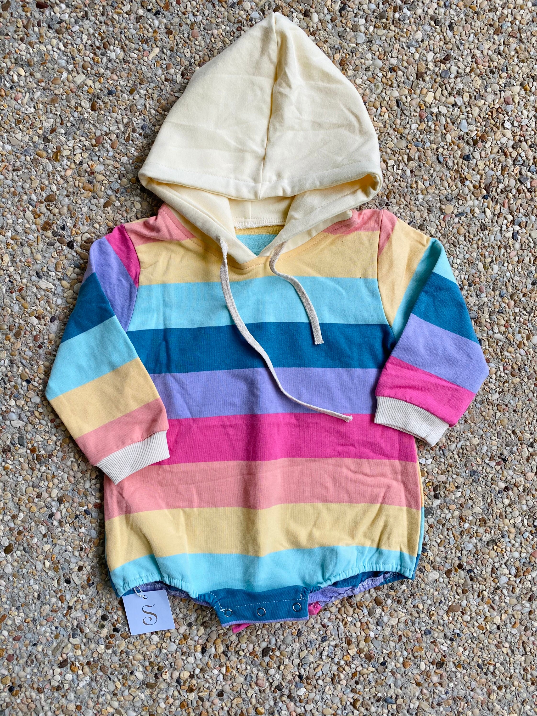 Rainbow Stripe Hoodie - Etsy