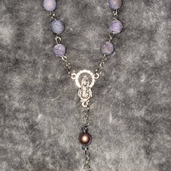 Catholic Violet 8mm Single Decade Rosary
