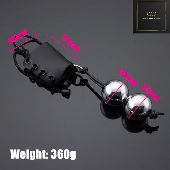 Penis Weight Testicle Toys Ball Stretcher for Men's Testicles BDSM  Stainless Steels Ball Testicle Stretcher Erection Sex Toys for Men (360G  Ball)