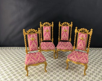 Victorian living room chairs, 1/12 scale dollhouse Exclusive design by maam Miniaturas ©