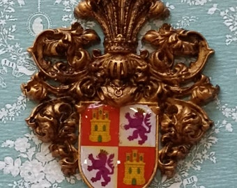 Escudo de Armas, miniatura, escala 1/12 para casa de muñecas.