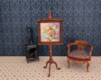 Antique Tapestry holder for dollhouse, 1/12 scale design maam Miniatures