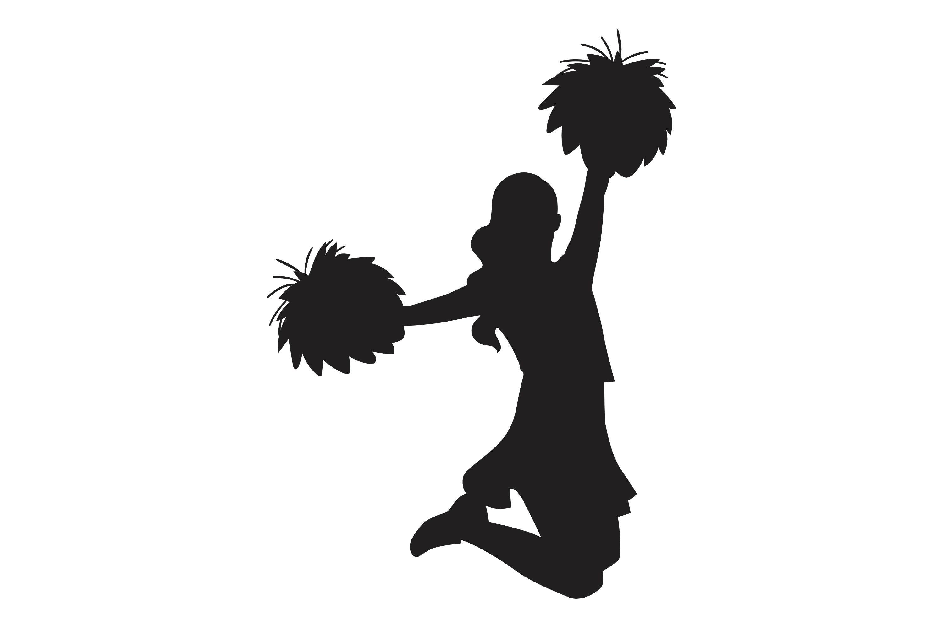 Cheerleading And Sport Concept Supporter Pompon Dancer Vector