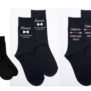 A beautiful pair of socks for your most beautiful days. Personalized socks for the groom, best man, and child!