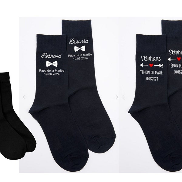 A beautiful pair of socks for your best days. Personalized sock, married, best man dad and child!