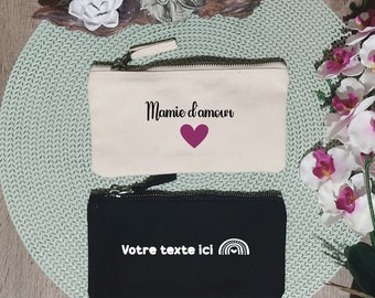 Trousse coton à personnaliser/cadeau personnalisé/trousse maquillage - Pochette personnalisée, trousse personnalisée/ Envoi sous  24 h !