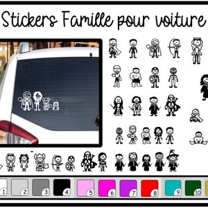 Family character stickers for car