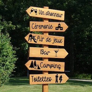 Stickers autocollants panneau directionnel - Mariage, Baptême, fête, décoration - Stickers Personnalisé