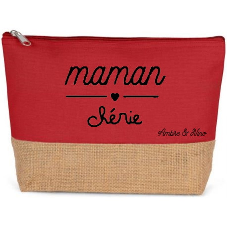 Grande Trousse personnalisée Cadeau noël unique pour Maman, Maîtresse, Nounou Expedition rapide en 24h Rouge