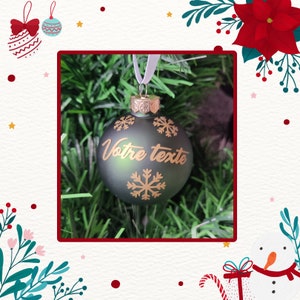 Personalized Glass Christmas Ball - 18 Colors to Choose From - Unique Gift for an Original Tree Decoration - Dispatch within 24 hours!