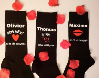 Chaussettes personnalisées pour couples : le cadeau Saint-Valentin idéal
