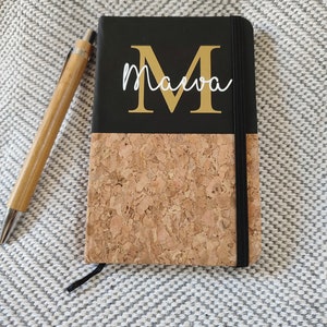 Personalized notebook with first name & initials