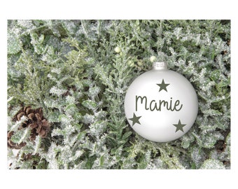Stickers autocollant prénom pour boule de Noël personnalisé - Décoration de Noël DIY