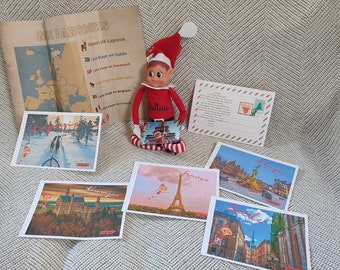 Kit Le voyage des lutins - Cartes postales, carte du parcours + cadeau souvenir