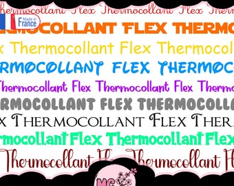 Flex opstrijkbare voornaam/opstrijkwoord (kleur en lettertype naar keuze) om allerlei soorten textiel te personaliseren